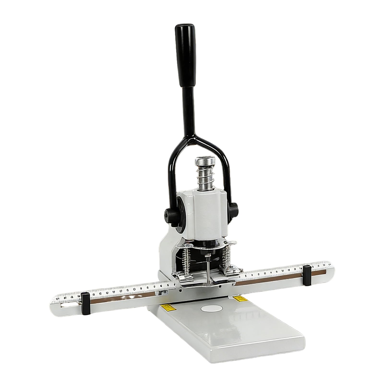 Manuelle Einzellochstanzmaschine mit verstellbaren Rändern und beweglichem Lineal zum Papierbohren, ideal für Etiketten und Lesezeichen