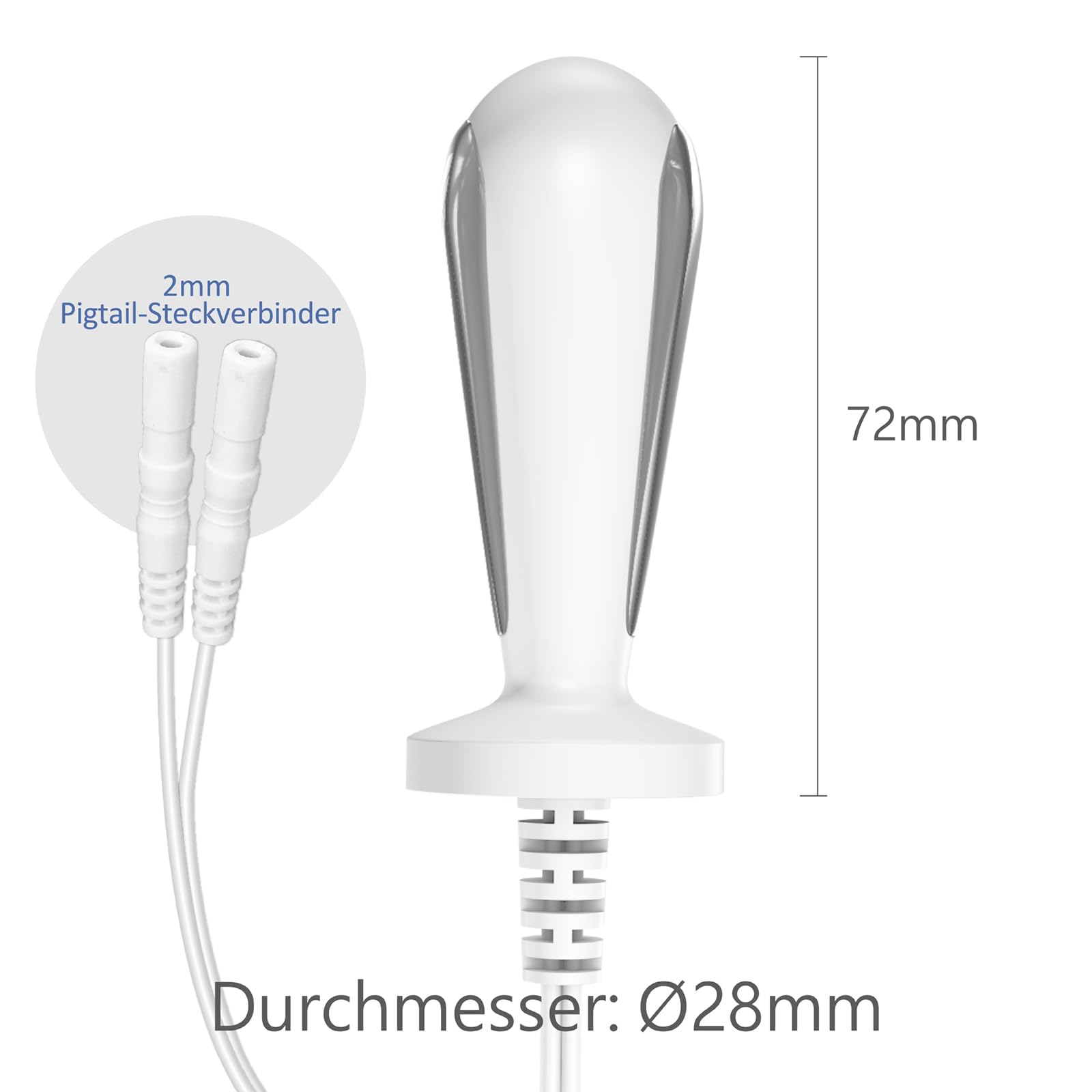 iSTIM Sonde für Kegelübungen, elektrische Stimulation der Beckenbodenmuskulatur, Inkontinenz – kompatibel mit TENS/EMS-zugelassenem… (Vaginal)