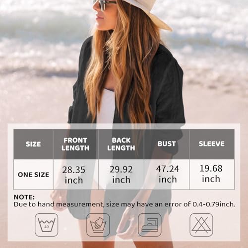 Image of CoCozy Bathing Suit Cover Ups for Women, Long Sleeve Swimwear Button Down Shirt Dress Swimsuit Bikini Beach Cover Up 2026