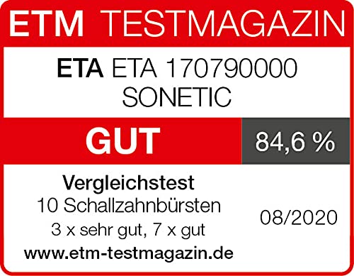 ETA Elektrische Schallzahnbürste Sonetic mit UV-Technologie und 3 Reinigungsprogramme – Bild 7