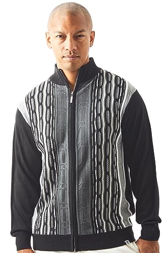 STACY ADAMS Men's Sweater, Modern Cable Knit Jacquard