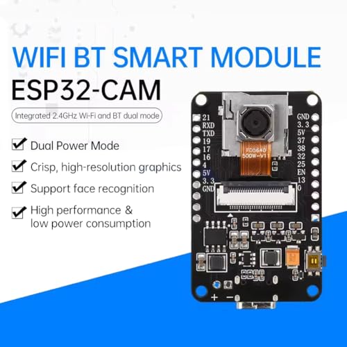 Placa ESP32-CAM con módulo CH340X y cámara OV5640 AF-72mm para proyectos IoT 4