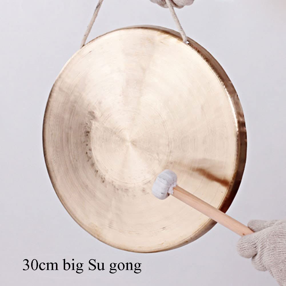 Mosiężny gong Feng Shui, Gong perkusyjny 27 cm lub 30 cm z młotkiem(30cm)