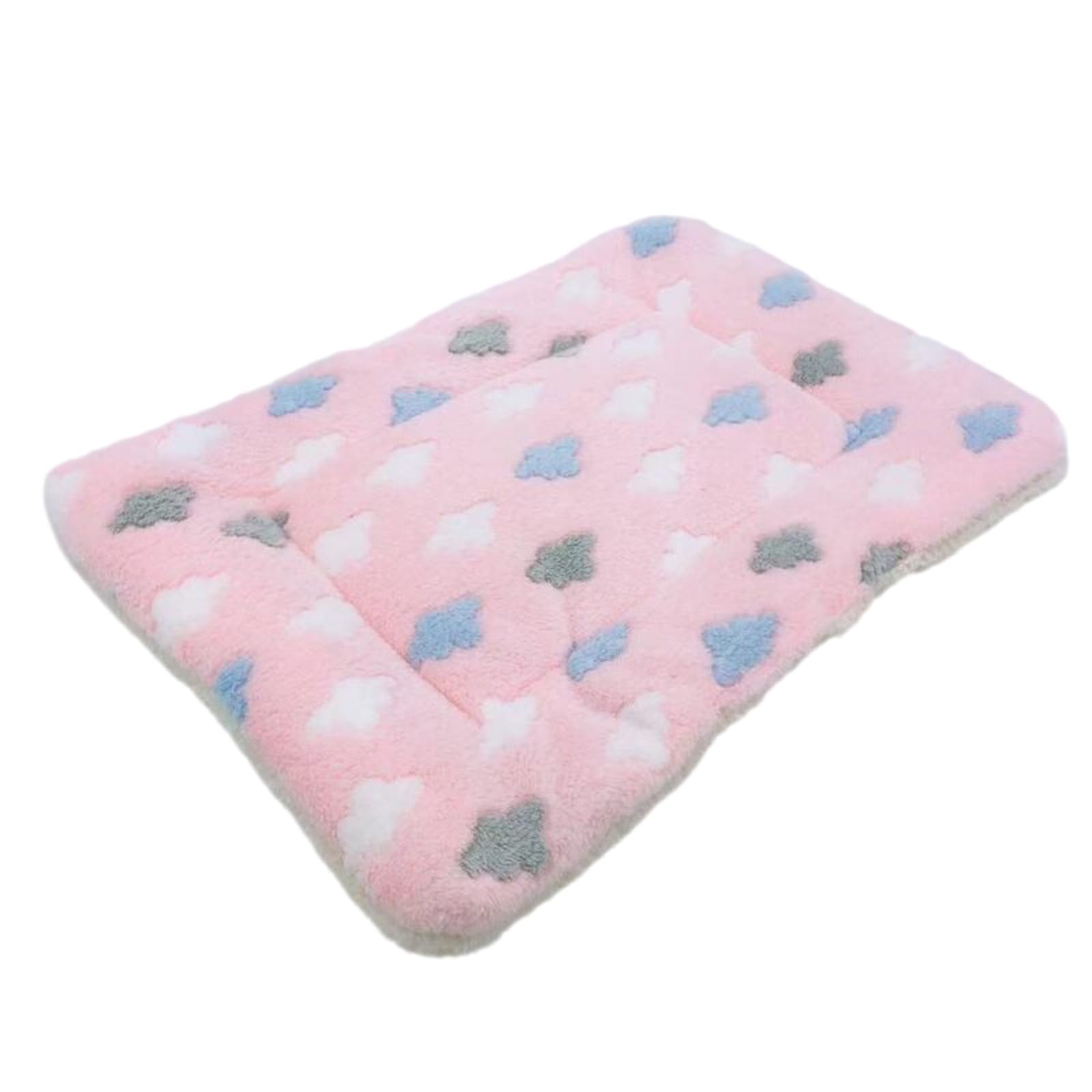 Dog Mat Pet Bed Flannel Thicken Sleeping Blanket for Puppy Cat Pink 30 40cm