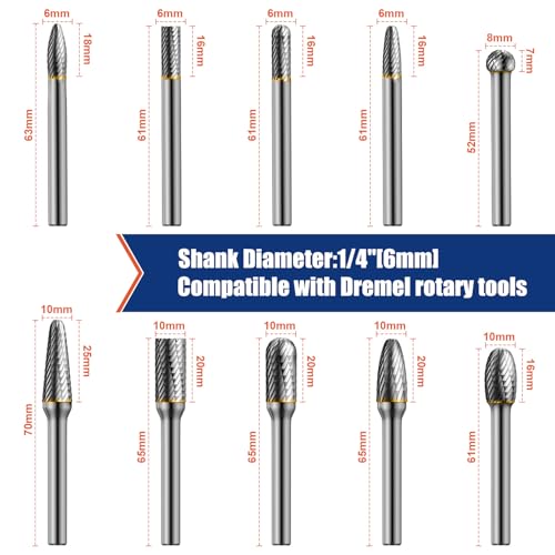 LuMuank Tungsten Carbide Burr Set
