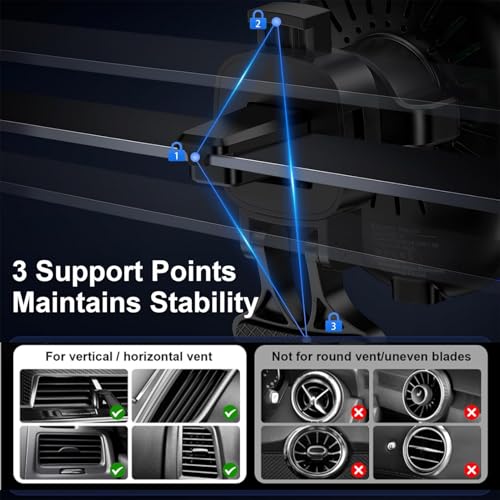Image of Wireless Mag Car Mount Charger for Samsung Galaxy S26 Ultra S26 Plus S25 Ultra S24 FE S23 Plus S22 S21 S20, 15W Magnetic Auto Phone Charging Car Wireless Charger for Google 10 9A 8A 7 8 9 Pro Fold XL