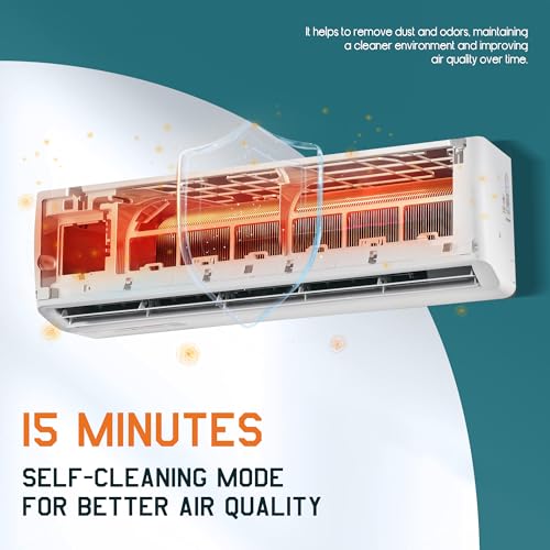 Image of Albott 220V Mini Split Air Conditioner with Heat Pump,Wifi Enabled 36000BTU Ductless Split Ac with Self-Cleaning, SEER2 18, Ductless Air Conditioner Cools up to 2500 Sq.Ft, for Home & Office