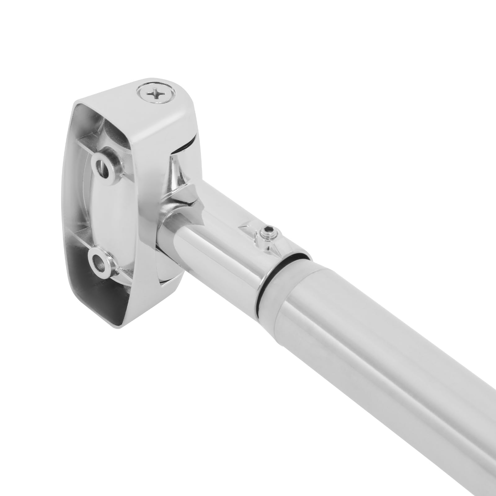 OUKANING Tringle à rideau de douche incurvée en acier inoxydable 304 et alliage de zinc - Réglable de 122 à 183 cm - Pour baignoire/douche - Charge maximale : 25 kg - Tringle de douche extensible avec