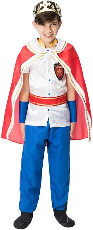 Fantasia de Rei Infantil Com Cinto Capa e Calça