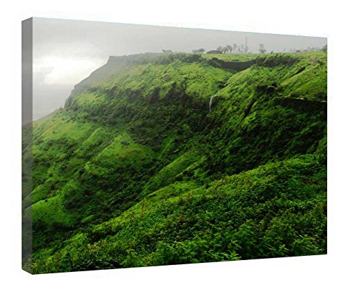 Cuadro de Sinhgad Fort en relieve premium con robusto marco de madera de 16 x 20 pulgadas