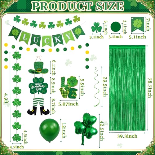 Bannière trèfle et rideaux aluminium kit Saint-Patrick