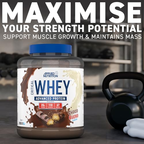 Applied Nutrition Critical Whey Protein Powder 2kg - High Protein Powder, Protein Milkshake, Muscle Building Supplement with BCAAs & Glutamine (2kg - 67 Servings) (White Choco Bueno) - Image 3