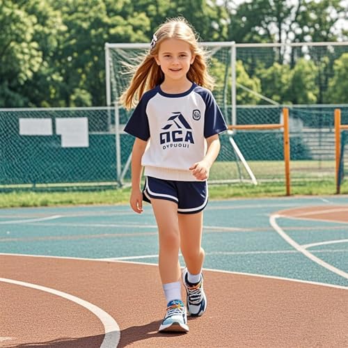 Kids Boy Girl Athletic Crew Socks Cotton Unisex Soft Seamless Socks for School Uniform Casual,8 Pairs4