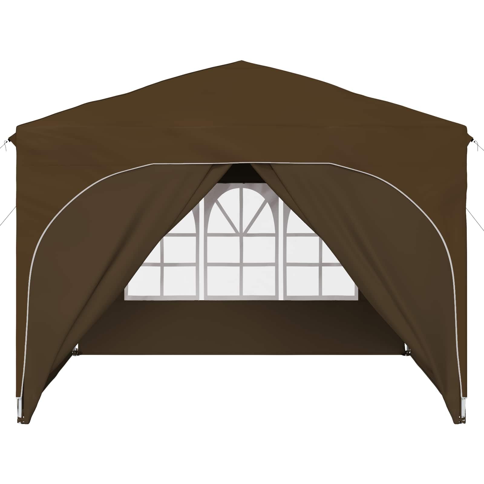 Namiot imprezowy Pop-up 290 x 290 x 245 cm, kolor taupe, składany i składany, z ochroną przed promieniowaniem UV, wodoszczelny namiot ogrodowy do użytku na zewnątrz, na kemping, taras i do