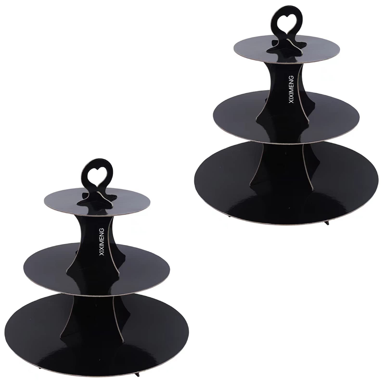 Set 2 Torri Porta Cupcake 3 Livelli In Cartone - 32,5 Cm, Per 24 Cupcake - Feste, Matrimoni, Lauree - 5