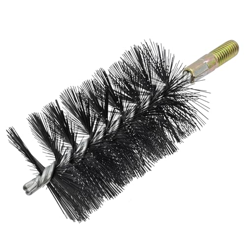Image of 1 Piece Stainless Steel Drill Brush with M12 Thread Handle Drill Brush, Hard Bristle Wire Brush for Rust Removal, Drill Bit Cleaning, Bristle Length 110mm, Bristle Diameter 65mm