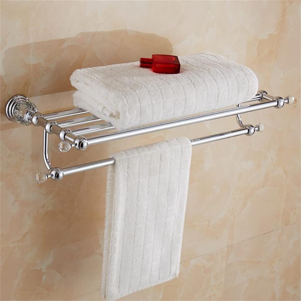 Estante de ducha de latón, soporte de papel higiénico, barra de toalla de montaje en pared de cristal plateado, soporte de cepillo de baño, juego de accesorios de Hardware de baño.(Color : paquete de