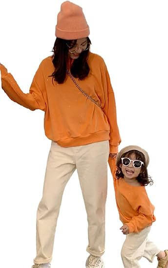 Amazon Co Jp 親子 ペアルック トレーナー 可愛い おそろい 親子服 長袖 シンプル 親子 S M ブラック オレンジ トップス 子供身長75 145cmまで対応 大人 40kg 60kgまで対応 ファッション Amazon Co Jp 親子 ペアルック トレーナー 可愛い おそろい 親子服 長袖 シンプル 親子 S M ブラック オレンジ トップス 子供身長75 145cmまで対応 大人 40kg 60kgまで対応 ファッション