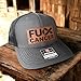 BUBBLEHEAD INK Handmade F Cancer Hat Mens, F&ck Cancer Apparel, Cancer Gifts For Men, Gifts For Cancer Patients Men Funny (Charcoal/Blk)