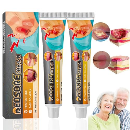 2PCS Bed Sore Cream Bedsore Treatment Healing Ointment Bed Sore Wound Treatment Cream Healing Cream for Bedsore Pressure Sore Cream for Wound Care Healing Effective Wound Cream