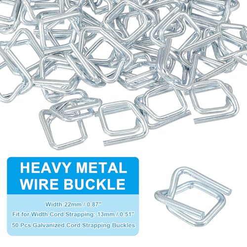 PATIKIL 50 Stück verzinkte Drahtschnalle passend für 1/2 Zoll / 13 mm Breite Schnallenschnallen Verzinkte Metallbeschichtung Schnallenschnallen Verbundmaterial