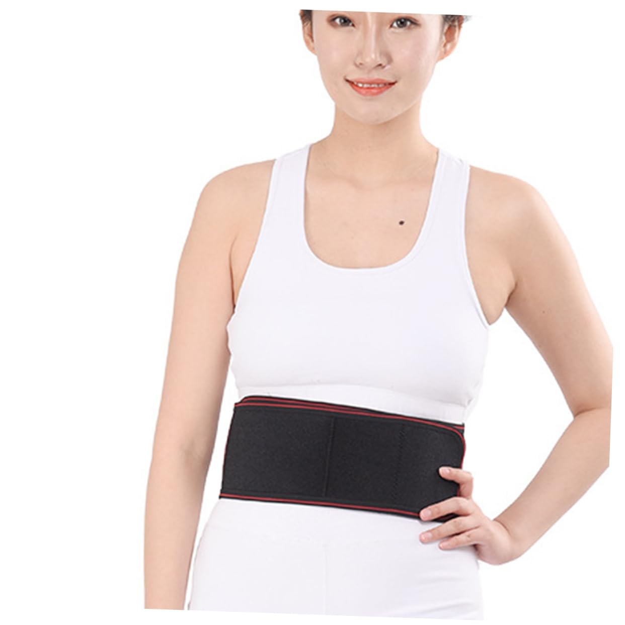 FOMIYES Heating Waist Wrap Electric Back Belt Practical Waist Pad Heat Therapy for Stomachache Relief Portable Compact