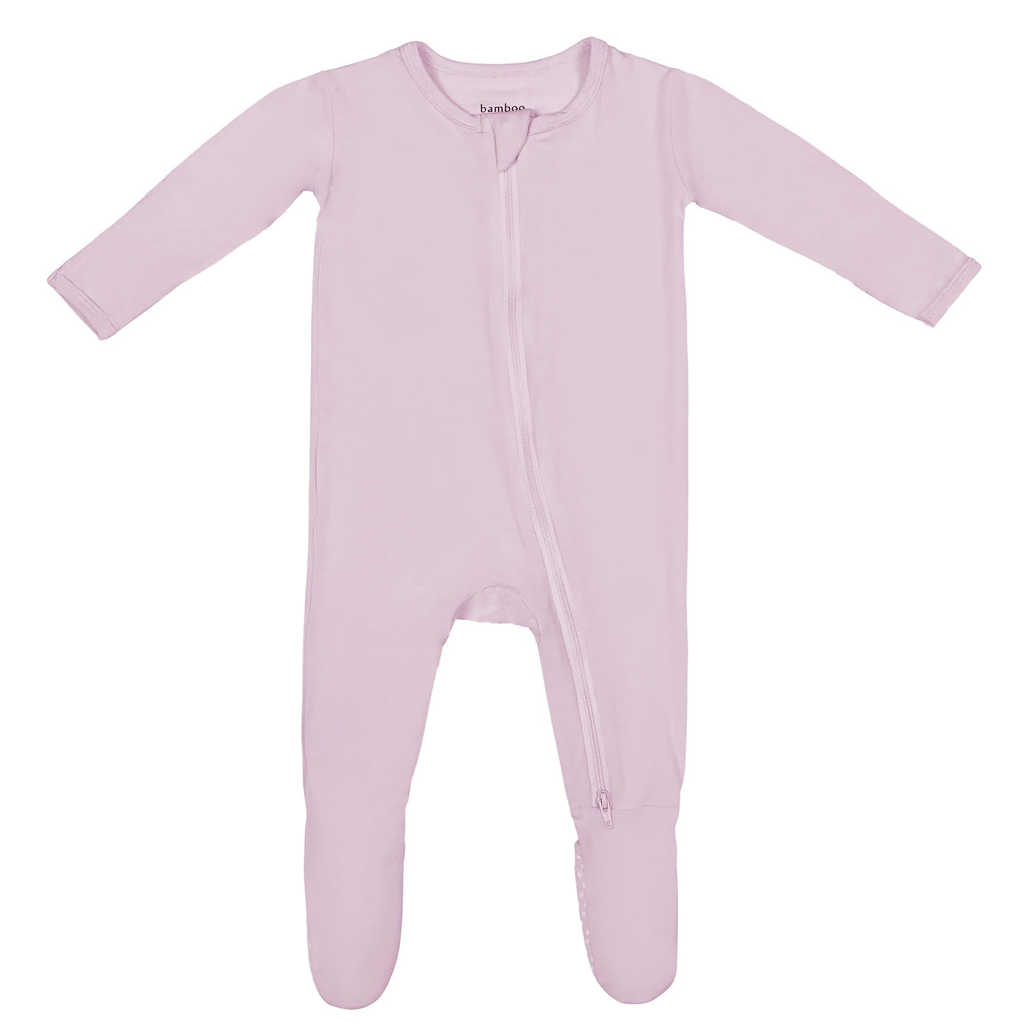 Bamboo Little Soft Baby Footie Pajamas, Baby Clothes, Newborn Sleepers, 95% Viscose and 5% Spandex, Lush Lavender, 0-3 Months