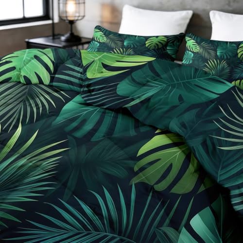 Edredón verde oscuro lavable para olvidar las fundas nórdicas 5