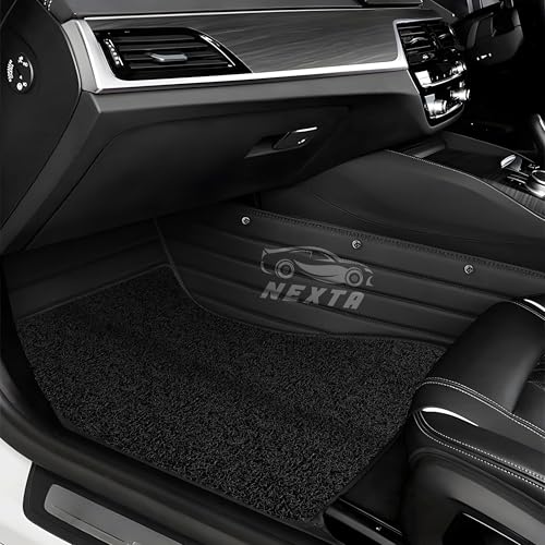 Image of NEXTA 9D Premium Custom Fitted Car Tray Mats Compatible with Maruti Suzuki Alto 800 (Full Black)
