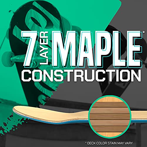 ARCADE Wooden Skateboard Deck 8 inch & 8.25 inch – 31” x 8.5” Maple Wood Pro Skateboard Decks with Bonus Stickers. Skateboard Parts and Skate Deck Accessories (Diamond Blue, 8.25") - Thumbnail 4