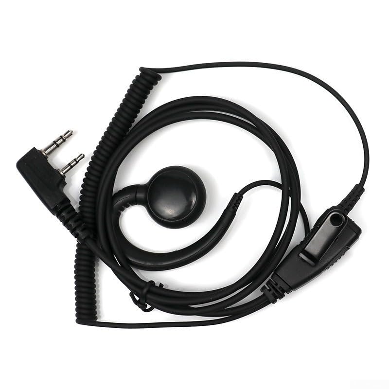 CNANRNANC Walke Talkie - Auriculares con micrófono de 2 pines tipo C para Baofeng, auriculares de seguridad de radio bidireccional, adecuados para escenarios de seguridad y eventos