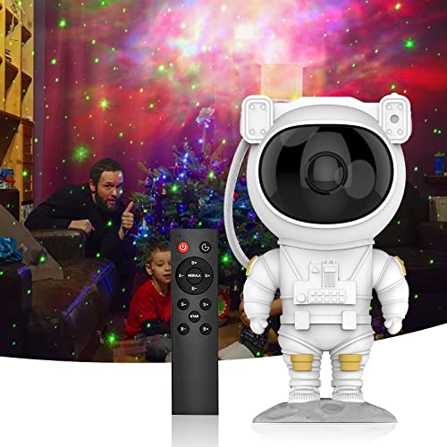 SZPACMATE Astronaut Galaxy Star Projektor Sternenlicht Astronaut Lichtprojektor mit Nebel, Timer und Fernbedienung 4 Cover