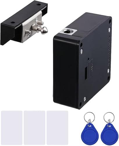 Cerradura electrónica RFID para gabinete con cable USB, cerradura oculta para armario de madera, cajón, armario, caja de pistola con 5 tarjetas de