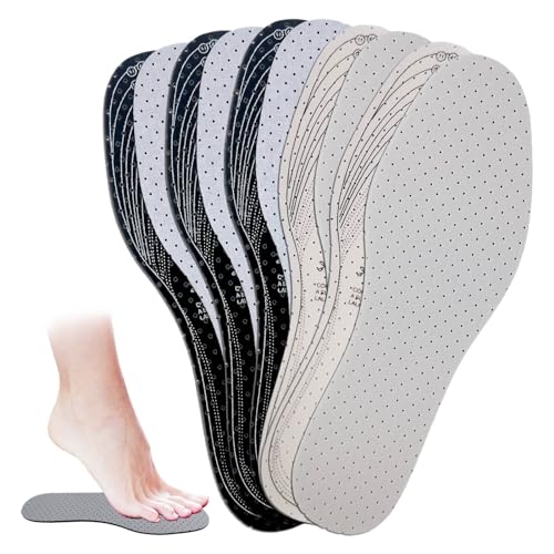 5 Pairs Unisex Breathable Cushioning Shoe Insoles Thin Shoe Pads Inserts Ultra Soft Walking Comfort...