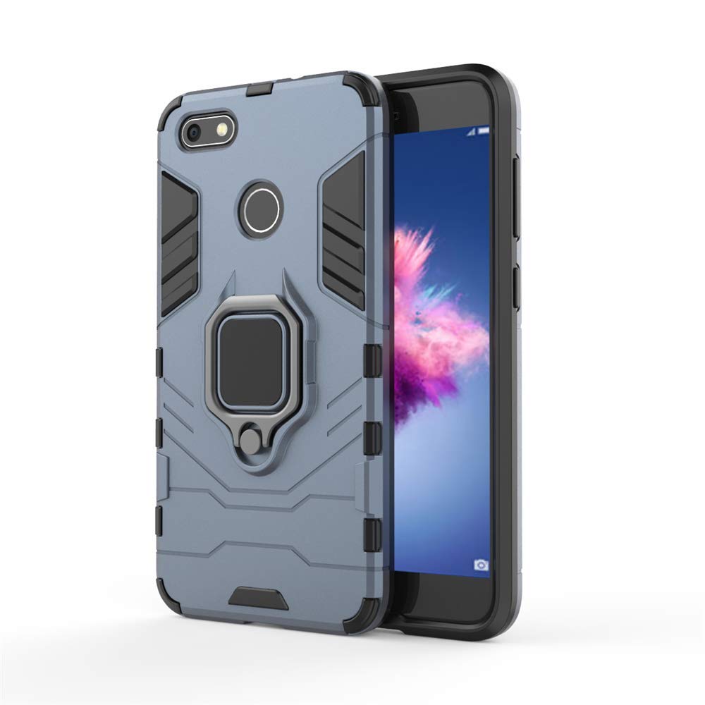 CHcase Huawei P40 Pro Funda, Anillo Metálico Sujeción Soporte Antichoque Rígido Caja (Funciona con el Montaje de Coche Magnético) Doble Capa Sólido Case Carcasa para Huawei P40 Pro -Black Plus Gray — view 45