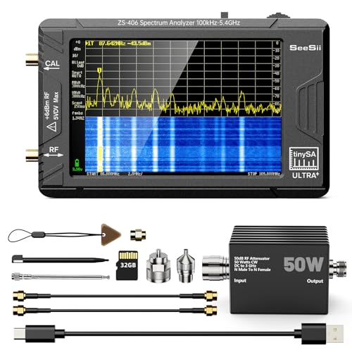 SeeSii TinySA Ultra+ with 50W Attenuator