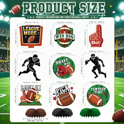 Image of Fantasy Football Draft Decorations - 9 Pcs Game Day Board 2026