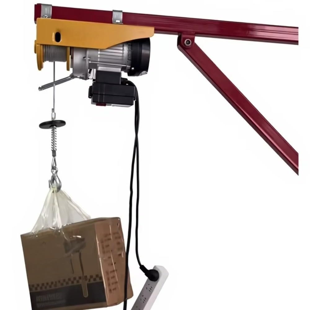 Polipasto Eléctrico Grúa del Torno de la Cuerda de Alambre de la máquina de elevación pequeña del alzamiento eléctrico del hogar Cabrestante Elevador(400KG 12M)