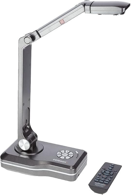 celexon Visualiseur de Documents DK800 | Plug & Play Full HD avec 8MP, Zoom 10x, Reconnaissance de texte OCR | Présentations interactives via HDMI/USB/VGA | Idéal pour école, bureau & vidéoconférences