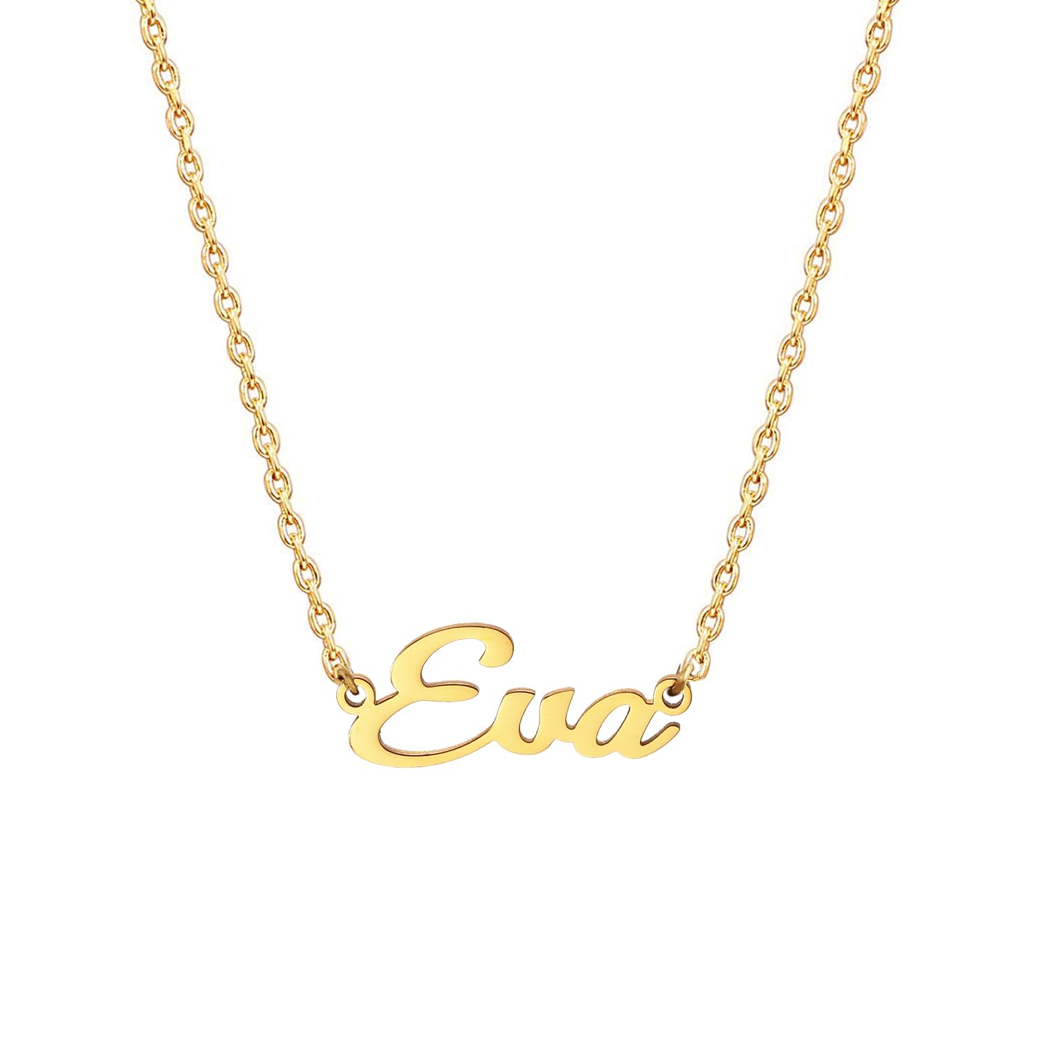 18K Gold Plated Stainless Steel Name Necklace Personalized Custom Name Necklace Customized Nameplate Necklace for Women