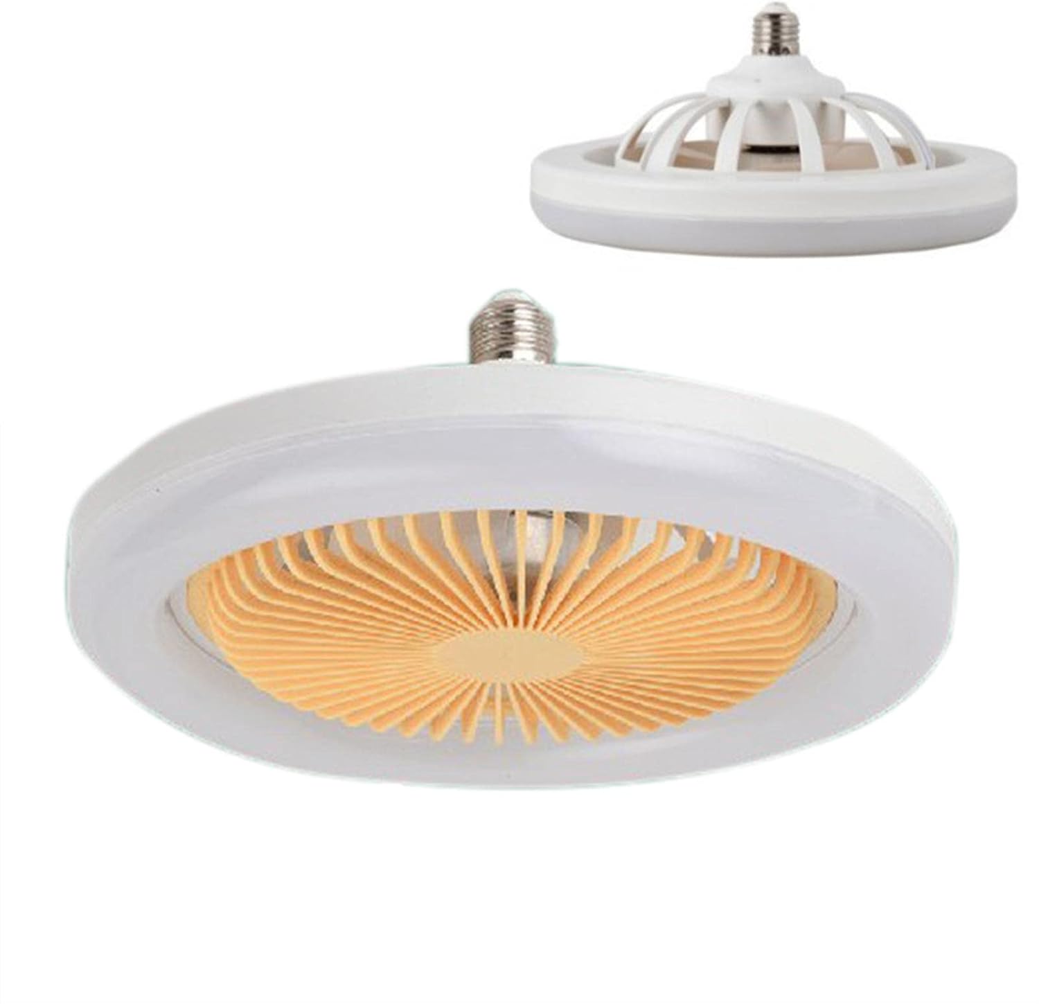 B/A Ventilador de Techo con luz integrada - Ventilador de Techo de Montaje Empotrado con luz LED de 30 W para Interiores - Ventilador de 3 aspas con Protector Giratorio para baño de Cocina Certainoly