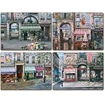 CALA Home "Village Square Placemats - Set of 4 - LARGE