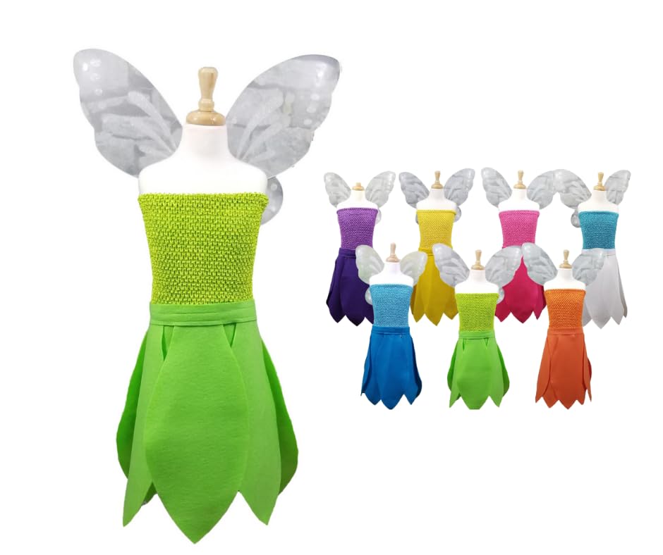 Miniatura 3 de Lime Green Tinker Bell Fairy Costume - Baby, Toddler, Kids, Teen and Adult Sizes (Baby 6-24m)