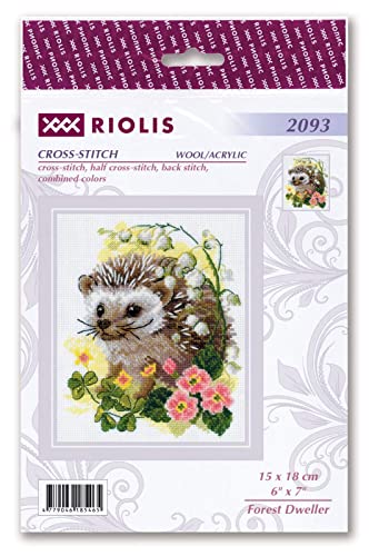 Image of RIOLIS - Forest Dweller 2093, Cross Stitch Kits 6 inchX7 inch, Cross Stitch Kits for Beginners & Advanced, Crossstitching Kits Adult, Counted Stitching Kits, Embroidery Kit