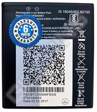 Original SCUD-MFB260001 Battery for JMR540 Hotspot Router Battery (2600mAh) with 6 Months warrenty**** (V00000145)