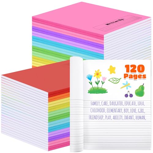 Journaux primaires K-2 lot de 24 avec 120 pages de dessin et écriture guidée