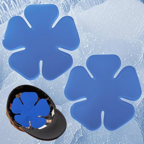 Head Ice Pack for Catcher Helmets Riding Helmets Gel Cooling Pack for Heat Relief Sports Headwear Comfort (2 Pack (Blue))