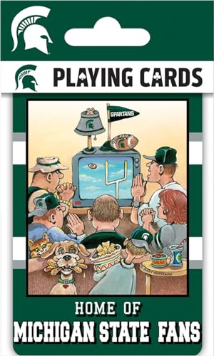 Image of Masterpieces NCAA Michigan State Spartans Playing Cards - Official Team Deck, 54 Cards - Adult