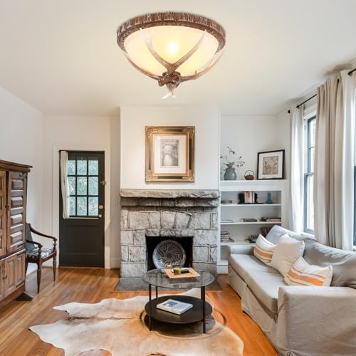 Plafonnier rustique bois de cerf pour une ambiance chalet chaleureuse - 3