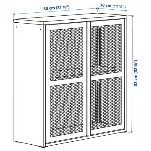 Amazon｜IKEA (イケア) IVAR イーヴァル キャビネット 扉付 - ブラック